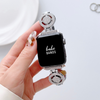 No more basic vibes. Step up your babe game with our premium Babe Bands to elevate your style.   Upgrade your Apple Watch with our Premium Crystal Embellished Stainless Steel O-Chain Apple Watch Band.  Indulge in the luxury look and feel of our Apple Watch band, crafted from high-quality stainless steel in an elegant o-chain style, with shining faux diamond embellished band and cover.