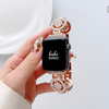 No more basic vibes. Step up your babe game with our premium Babe Bands to elevate your style.   Upgrade your Apple Watch with our Premium Crystal Embellished Stainless Steel O-Chain Apple Watch Band.  Indulge in the luxury look and feel of our Apple Watch band, crafted from high-quality stainless steel in an elegant o-chain style, with shining faux diamond embellished band and cover.