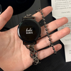 No more basic vibes. Step up your babe game with our premium Babe Bands to elevate your style.   Upgrade your Samsung Galaxy Watch with our Premium Stainless Steel Loop Link Samsung Galaxy Watch Band.  Indulge in the luxury look and feel of our Samsung Galaxy Watch band, crafted from high-quality stainless steel in a unique style band with loop link detail. Available with or without an attached bracelet.