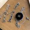 No more basic vibes. Step up your babe game with our premium Babe Bands to elevate your style.   Upgrade your Samsung Galaxy Watch with our Premium Stainless Steel Loop Link Samsung Galaxy Watch Band.  Indulge in the luxury look and feel of our Samsung Galaxy Watch band, crafted from high-quality stainless steel in a unique style band with loop link detail. Available with or without an attached bracelet.
