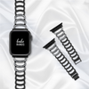 No more basic vibes. Step up your babe game with our premium Babe Bands to elevate your style.     Upgrade your Apple Watch with our Premium Stainless Steel Open Link Crystal Apple Watch Band.  Indulge in the luxury look and feel of our Apple Watch band, crafted from high-quality stainless steel open link band with faux diamond detailing for added style.
