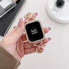 No more basic vibes. Step up your babe game with our premium Babe Bands to elevate your style.   Upgrade your Apple Watch with our Premium Crystal Embellished O-Chain Band Apple Watch Band.  Indulge in the luxury look and feel of our Apple Watch band, crafted from high-quality stainless steel in an elegant o-chain style, with shining faux diamond embellished band and cover.