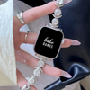 No more basic vibes. Step up your babe game with our premium Babe Bands to elevate your style.   Upgrade your Apple Watch with our Premium Stainless Steel Crescent Moon Chunky Diamond Apple Watch Band.  Indulge in the luxury look and feel of our Apple Watch band, crafted from high-quality stainless steel in an elegant design with chunky faux diamonds accented by delicate crescent moon detailing.