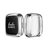 No more basic vibes. Step up your babe game with our premium Babe Bands Case to elevate your Fitbit style.    Upgrade your Fitbit Versa or Fitbit Sense with our Premium Flexible Fitbit Versa/Sense Case with Screen Protector.  Indulge in the luxury look of our Fitbit case, crafted from high-quality materials including a durable, flexible and scratch-resistant TPU with a touch-sensitive screen protector.