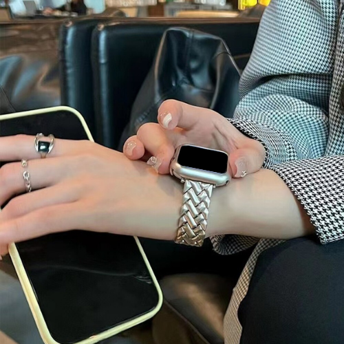 No more basic vibes. Step up your babe game with our premium Babe Bands to elevate your style.   Upgrade your Apple Watch with our Premium Stainless Steel Braided Classic Style Apple Watch Band.  Indulge in the luxury look and feel of our Apple Watch band, crafted from high-quality stainless steel in a classic band style with a gorgeous braided detail.