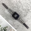 No more basic vibes. Step up your babe game with our premium Babe Bands to elevate your style.     Upgrade your Apple Watch with our Premium Stainless Steel Crystal Embellished Leaf Apple Watch Band.  Indulge in the luxury look and feel of our Apple Watch band, crafted from high-quality stainless steel in an elegant leaf design embellished with crystals for added style.