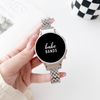 No more basic vibes. Step up your babe game with our premium Babe Bands to elevate your style.     Upgrade your Samsung Galaxy Watch with our Premium Stainless Steel Diamond Grid Crystal Embellished No Gap Samsung Galaxy Watch Band.  Indulge in the luxury look and feel of our Samsung Galaxy  Watch band, crafted from high-quality stainless steel in a linked band made from an intricate diamond grid design, with each grid embellished with a faux diamond rhinestone. 