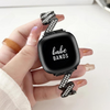 No more basic vibes. Step up your babe game with our premium Babe Bands to elevate your style.   Upgrade your Fitbit Versa or Fitbit Sense with our Premium Stainless Steel Diamond Zig Zag Fitbit Versa/Sense Band.  Indulge in the luxury look and feel of our Fitbit band, crafted from high-quality stainless steel band in a unique zig zag shape embellished with sparkling rhinestones for added style.