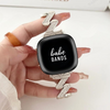 No more basic vibes. Step up your babe game with our premium Babe Bands to elevate your style.   Upgrade your Fitbit Versa or Fitbit Sense with our Premium Stainless Steel Diamond Zig Zag Fitbit Versa/Sense Band.  Indulge in the luxury look and feel of our Fitbit band, crafted from high-quality stainless steel band in a unique zig zag shape embellished with sparkling rhinestones for added style.