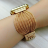 No more basic vibes. Step up your babe game with our premium Babe Bands to elevate your style.   Upgrade your Apple Watch with our Premium Stainless Steel Wide Gathered Mesh Apple Watch Band.  Indulge in the luxury look and feel of our Apple Watch band, crafted from high-quality stainless steel in a beautiful wide bracelet style made from chain mesh.