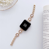 Babe Bands Premium Stainless Steel and Resin Dainty O-Chain Apple Watch Band.