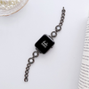 Babe Bands Premium Stainless Steel and Resin Dainty O-Chain Apple Watch Band.