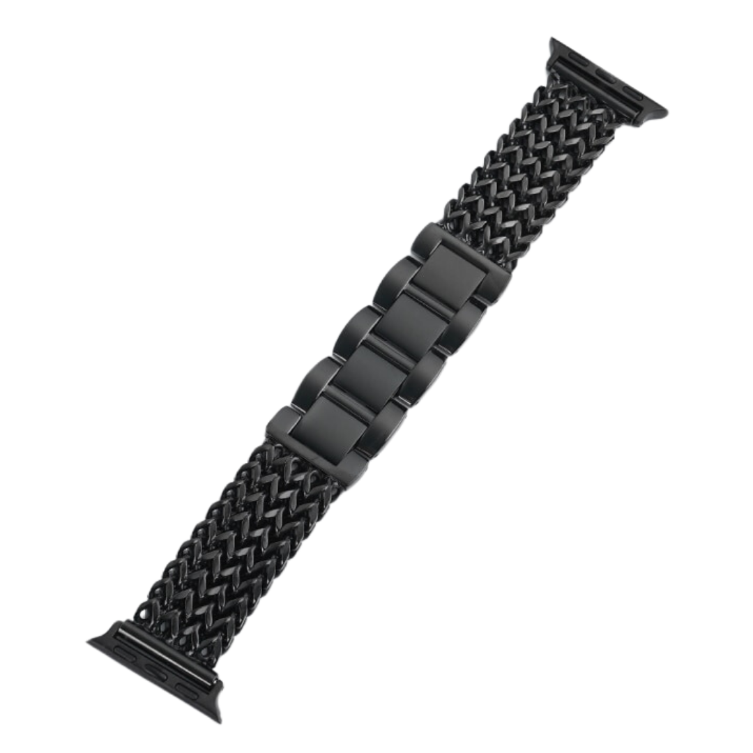 No more basic vibes. Step up your babe game with our premium Babe Bands to elevate your style.    Upgrade your Apple Watch with our Premium Stainless Steel Knit Chain Apple Watch Band.  Indulge in the luxury look and feel of our Apple Watch band, crafted from high-quality stainless steel in an elegant chunky knit chain style. 