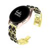 No more basic vibes. Step up your babe game with our premium Babe Bands to elevate your style.    Upgrade your Samsung Galaxy Watch with our Premium Leather Belted Stainless Steel Double Chain Samsung Galaxy Watch Band.  Indulge in the luxury look and feel of our Samsung Galaxy Watch band, crafted from high-quality stainless steel and genuine leather, in an elegant double chain style.