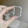 No more basic vibes. Step up your babe game with our premium Babe Bands Case to elevate your Apple Watch style.    Upgrade your Apple Watch with our Premium Single Row Rhinestone Contrast Apple Watch Bumper Case.  Indulge in the luxury look of our Apple Watch case, crafted from high-quality materials including a durable Polycarbonate case with a contrast color trim and a single row sparkling faux diamond border.