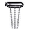 No more basic vibes. Step up your babe game with our premium Babe Bands to elevate your style.    Upgrade your Apple Watch with our Premium Triple Crystal Strap Apple watch Band.  Indulge in the luxury look and feel of our Apple Watch band, crafted from high-quality stainless steel in a beautiful triple strap design covered in faux diamond