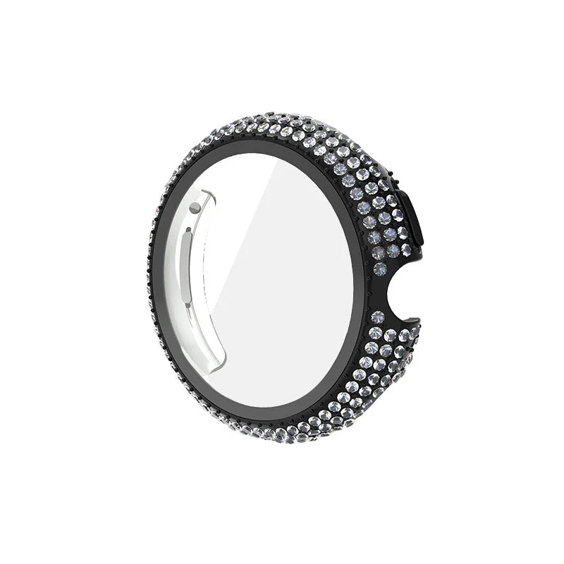 No more basic vibes. Step up your babe game with our premium Babe Bands Case to elevate your Google Pixel Watch style.    Upgrade your Google Pixel Watch with our Premium Full Rhinestone Google Pixel Watch Case with Screen Protector.  Indulge in the luxury look of our Google Pixel case, crafted from high-quality materials including a durable Polycarbonate case, a touch sensitive scratch resistant tempered glass screen protector, and covered in sparkling faux diamonds
