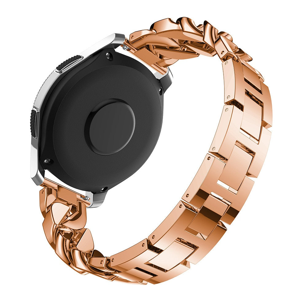 No more basic vibes. Step up your babe game with our premium Babe Bands to elevate your style.   Upgrade your Samsung Galaxy Watch with our Premium Chunky Crystal Stainless Steel Chain Watch Band and Crystal Case Cover Set.  Indulge in the luxury look and feel of our Samsung Galaxy Watch band, crafted from high-quality stainless steel in an elegant chunky chain style, with shining crystal embellishments. 
