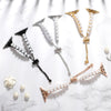 No more basic vibes. Step up your babe game with our premium Babe Bands to elevate your style.    Upgrade your Apple Watch with our Premium Stainless Steel Pearl Bracelet Apple Watch Band.  Indulge in the luxury look and feel of our Apple Watch band, crafted from high-quality stainless steel in an elegant adjustable bracelet style with pearl detailing.