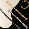 No more basic vibes. Step up your babe game with our premium Babe Bands to elevate your style.     Upgrade your Samsung Galaxy Watch with our Premium Stainless Steel Crystal Embellished Leaf Samsung Galaxy Watch Band.  Indulge in the luxury look and feel of our Samsung Galaxy Watch band, crafted from high-quality stainless steel in an elegant leaf design embellished with crystals for added style.