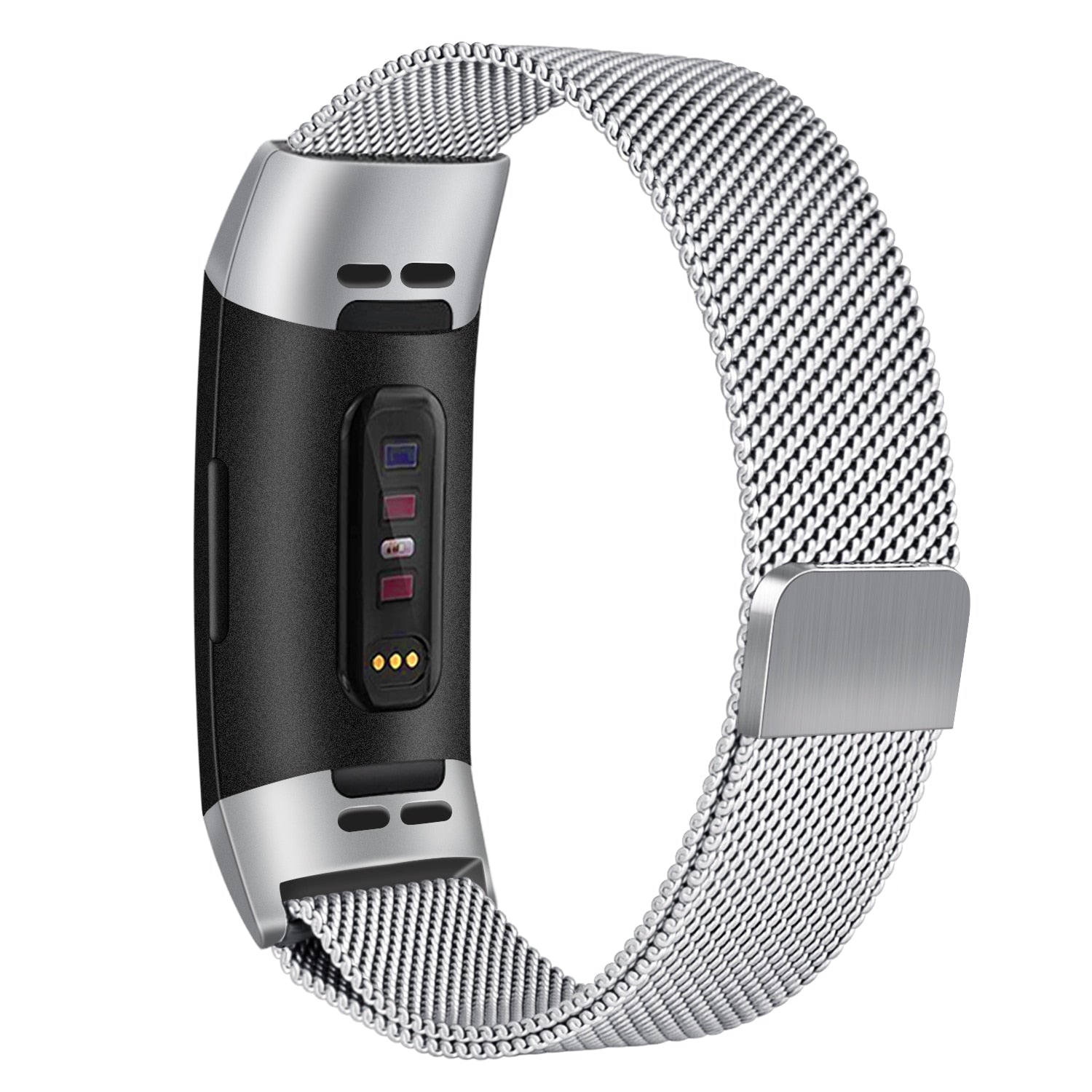 No more basic vibes. Step up your babe game with our premium Babe Bands to elevate your style.   Upgrade your Fitbit with our Premium Mesh Chain Fitbit Band.  Indulge in the luxury look and feel of our Fitbit band, crafted from high-quality stainless steel in a classic mesh chain style band with a stylish connector, and magnetic closure.