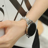 No more basic vibes. Step up your babe game with our premium Babe Bands to elevate your style.     Upgrade your Samsung Galaxy Watch with our Premium Stainless Steel Crystal Embellished Leaf Samsung Galaxy Watch Band.  Indulge in the luxury look and feel of our Samsung Galaxy Watch band, crafted from high-quality stainless steel in an elegant leaf design embellished with crystals for added style.