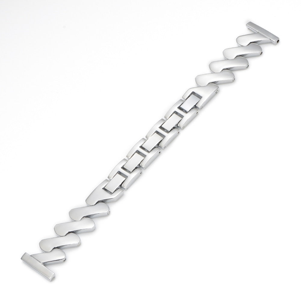 No more basic vibes. Step up your babe game with our premium Babe Bands to elevate your style.  Upgrade your Samsung Galaxy Watch with our Premium Stainless Steel Zig Zag Samsung Galaxy Watch Band.  Indulge in the luxury look and feel of our Samsung Galaxy Watch band, crafted from high-quality stainless steel band in a unique zig zag shape for added style.