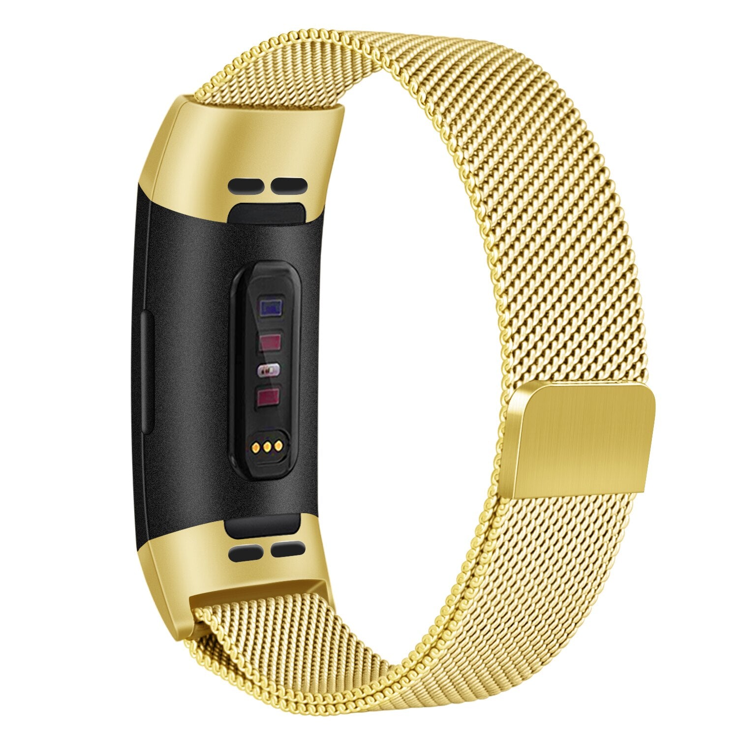 No more basic vibes. Step up your babe game with our premium Babe Bands to elevate your style.   Upgrade your Fitbit with our Premium Mesh Chain Fitbit Band.  Indulge in the luxury look and feel of our Fitbit band, crafted from high-quality stainless steel in a classic mesh chain style band with a stylish connector, and magnetic closure.