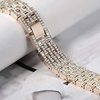 Upgrade your Samsung Galaxy Watch with our Premium Full Crystal Embellished Classic Style Band and Cover Samsung Galaxy Watch Band + Cover Set.  Indulge in the luxury look and feel of our Samsung Galaxy Watch band and case, crafted from high-quality stainless steel in a classic watch band style embellished with rows of faux diamond crystals. Each strap is designed to fit your Samsung Galaxy Watch seamlessly out of the box, and is adjustable with removable clasps. 