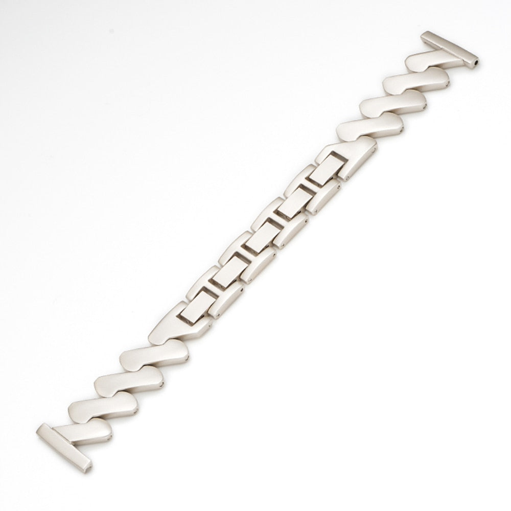 No more basic vibes. Step up your babe game with our premium Babe Bands to elevate your style.  Upgrade your Samsung Galaxy Watch with our Premium Stainless Steel Zig Zag Samsung Galaxy Watch Band.  Indulge in the luxury look and feel of our Samsung Galaxy Watch band, crafted from high-quality stainless steel band in a unique zig zag shape for added style.