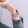 No more basic vibes. Step up your babe game with our premium Babe Bands to elevate your style.   Upgrade your Samsung Galaxy Watch with our Premium Stainless Steel Crystal Embellished Chunky Chain with Built-In Bracelet Samsung Galaxy Watch Band.  Indulge in the luxury look and feel of our Samsung Galaxy Watch band, crafted from high-quality stainless steel in an elegant chunky chain style. 