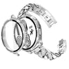 No more basic vibes. Step up your babe game with our premium Babe Bands to elevate your style.   Upgrade your Samsung Galaxy Watch with our Premium Chunky Crystal Stainless Steel Chain Watch Band and Crystal Case Cover Set.  Indulge in the luxury look and feel of our Samsung Galaxy Watch band, crafted from high-quality stainless steel in an elegant chunky chain style, with shining crystal embellishments. 