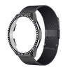 Upgrade your Samsung Galaxy Watch with our Premium Stainless Steel Mesh Chain with Crystal Face Samsung Galaxy Watch Band + Case Set.  Indulge in the luxury look and feel of our Samsung Galaxy Watch band, crafted from high-quality stainless steel in a smooth and classic mini chain link style with magnetic closure. 